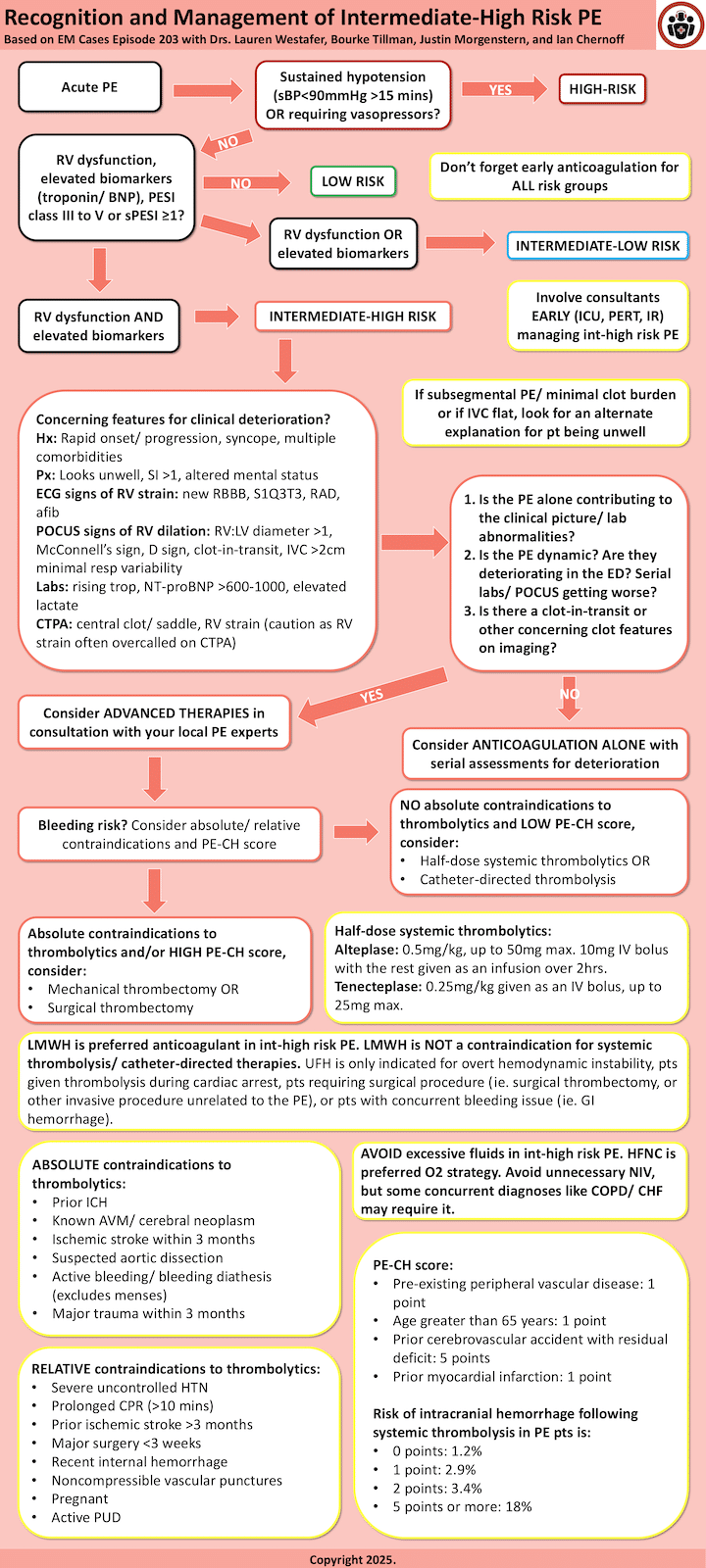 Intermediate Risk PE Algorithm EM Cases
