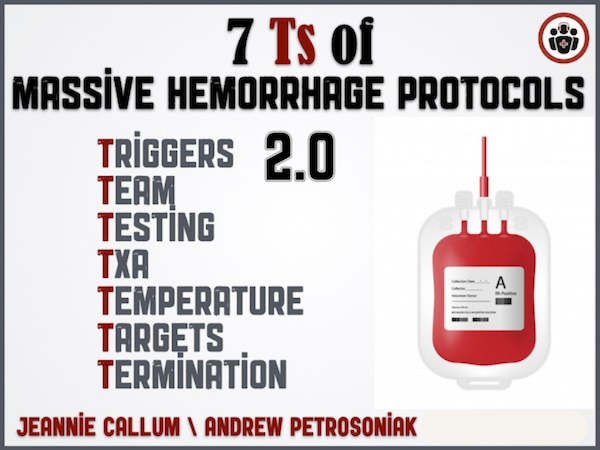 Ep 206 Massive Hemorrhage Protocols 2.0 – Update on the 7 Ts
