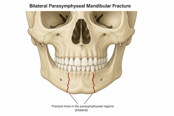 Bilateral parasymphyseal mandibular fractures