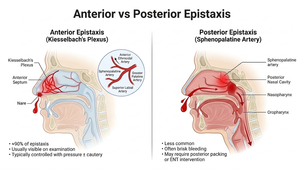 Anterior vs Posterior Epistaxis