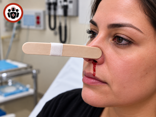 Epistaxis tongue depressor clamp EM Cases
