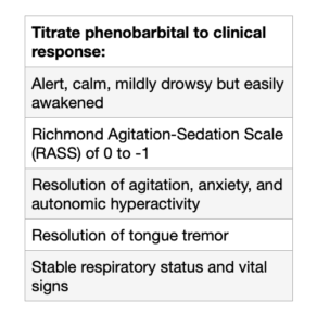 Phenobarbital clinical endpoints EM Cases